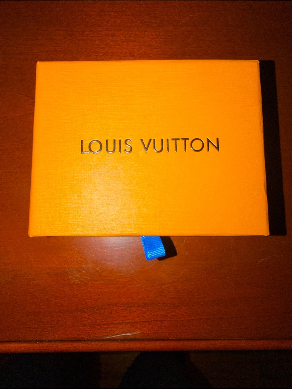 Small Louis Vuitton Box with pouch. 4"W x 3" 7/8 D
